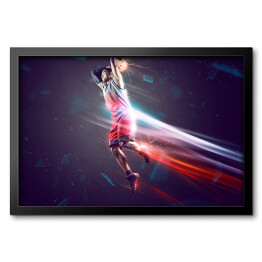 Obraz w ramie Energiczny koszykarz