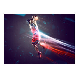 Energiczny koszykarz