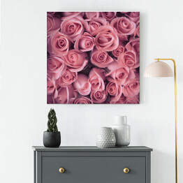 Obraz na płótnie Bukiet delikatnych różowych róż