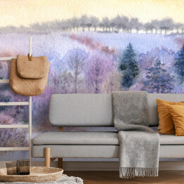 Fototapeta winylowa zmywalna Zimowy las na peryferiach