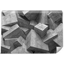 Fototapeta winylowa zmywalna Betonowe duże bryły geometryczne 3D