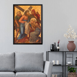Obraz w ramie Jerozolima - Weronika ociera twarz Jezusa - obraz