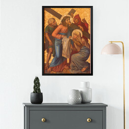 Obraz w ramie Jerozolima - Weronika ociera twarz Jezusa - obraz