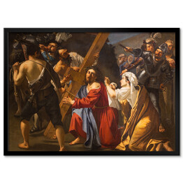 Plakat w ramie Rzym - Jezus pod krzyżem 