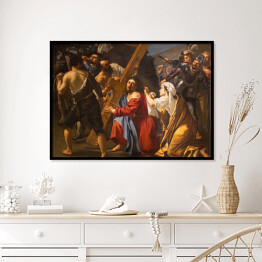 Plakat w ramie Rzym - Jezus pod krzyżem 