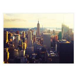 Plakat samoprzylepny Manhattan o zachodzie słońca