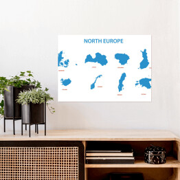 Plakat Europa północna - mapy terytoriów