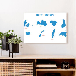 Obraz na płótnie Europa północna - mapy terytoriów