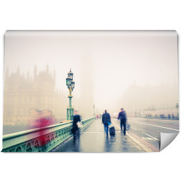 Fototapeta Most Westminster w Londynie we mgle