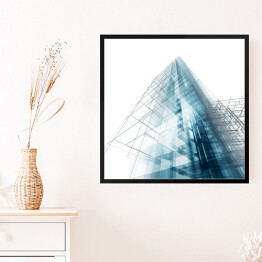 Obraz w ramie Nowoczesny wieżowiec ze szkła