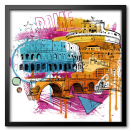 Rzymska architektura - kolorowa kompozycja