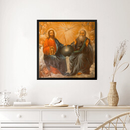Obraz w ramie Jerozolima - obraz Świętej Trójcy z Bazyliki Grobu Świętego