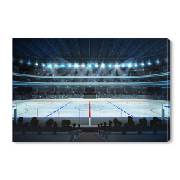 Obraz na płótnie Stadion hokejowy z fanami i puste lodowisko