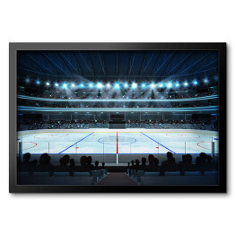 Obraz w ramie Stadion hokejowy z fanami i puste lodowisko