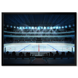 Plakat w ramie Stadion hokejowy z fanami i puste lodowisko