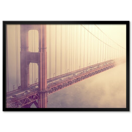 Plakat w ramie Most Golden Gate spowity mgłą