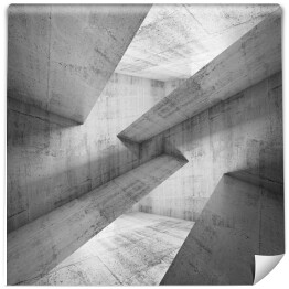 Fototapeta Abstrakcja - betonowy chaotyczny budynek 3D