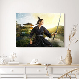 Obraz na płótnie Japoński samuraj