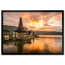 Plakat w ramie Świątynia Pura Ulun Danu Bratan przy Bali, Indonezja