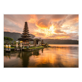 Plakat samoprzylepny Świątynia Pura Ulun Danu Bratan przy Bali, Indonezja