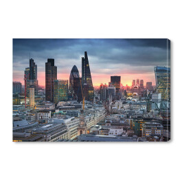Obraz na płótnie Panorama Londynu o wschodzie słońca