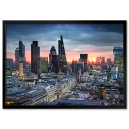 Plakat w ramie Panorama Londynu o wschodzie słońca