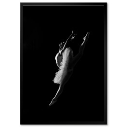 Obraz klasyczny Ballerina Black and White. Baletnica w skoku fotografia czarno biała