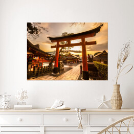 Plakat Świątynia Fushimi Inari Taisha w Kioto