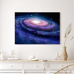 Obraz na płótnie Galaktyka spiralna - ilustracja Drogi Mlecznej