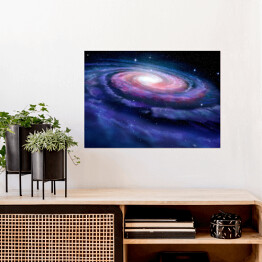 Plakat samoprzylepny Galaktyka spiralna - ilustracja Drogi Mlecznej