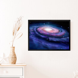 Obraz w ramie Galaktyka spiralna - ilustracja Drogi Mlecznej