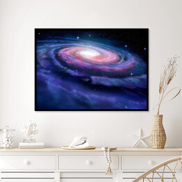 Plakat w ramie Galaktyka spiralna - ilustracja Drogi Mlecznej