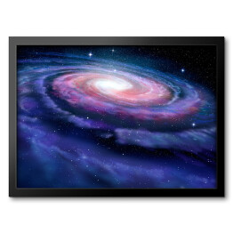 Obraz w ramie Galaktyka spiralna - ilustracja Drogi Mlecznej
