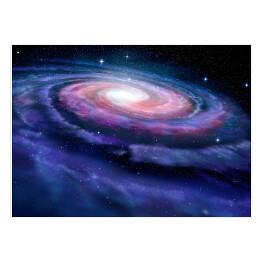 Plakat samoprzylepny Galaktyka spiralna - ilustracja Drogi Mlecznej