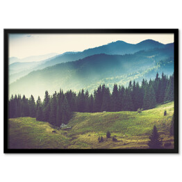Plakat w ramie Piękny letni krajobraz górski.