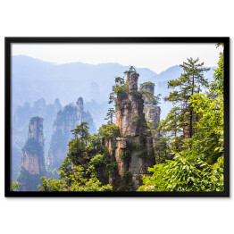 Plakat w ramie Góry skalne w Parku Narodowym, Chiny