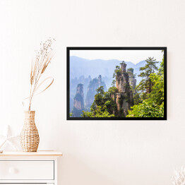 Obraz w ramie Góry skalne w Parku Narodowym, Chiny