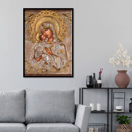 Plakat w ramie Jerozolima - Madonna w rosyjskim kościele prawosławnym Marii Magdaleny