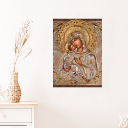 Plakat samoprzylepny Jerozolima - Madonna w rosyjskim kościele prawosławnym Marii Magdaleny