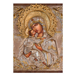 Plakat samoprzylepny Jerozolima - Madonna w rosyjskim kościele prawosławnym Marii Magdaleny