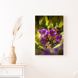Obraz na płótnie Bukiet fioletowych kwiatów - grafika