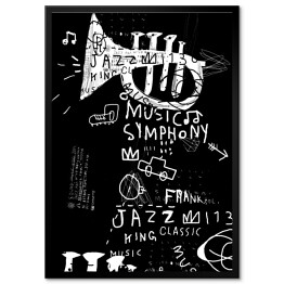 Plakat w ramie Jazz - ilustracja