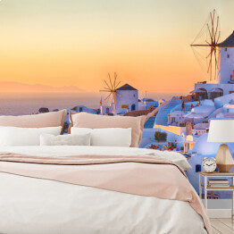 Fototapeta winylowa zmywalna Oia - zachód słońca, wyspa Santorini, Grecja