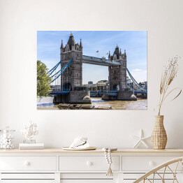 Plakat samoprzylepny Tower Bridge nad Tamizą 