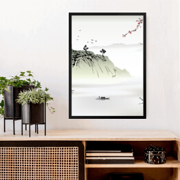 Obraz w ramie Chińskie malarstwo pejzażowe