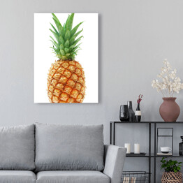 Obraz na płótnie dojrzały ananas na białym tle