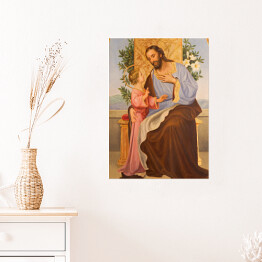 Plakat samoprzylepny Cordoba - obraz św. Józefa w Iglesia Santo Anchel