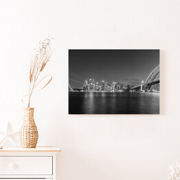 Obraz na płótnie Opera w Sydney i panorama miasta widziana z mostu portowego