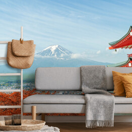 Fototapeta Góra Fuji i japońska architektura