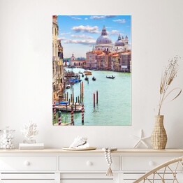 Plakat samoprzylepny Wenecja - kanały w słoneczny letni dzień